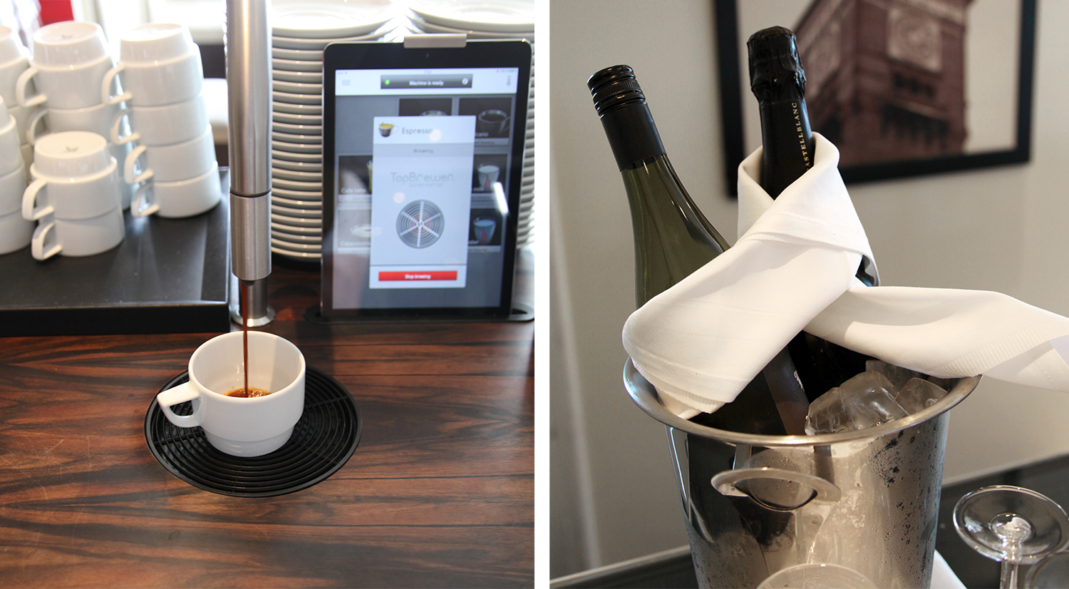 I Executive lounge kan du ta en kaffe eller et glass vin.